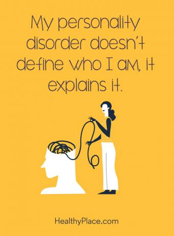 Idézet a mentális egészségről - A személyiségzavarom nem határozza meg, ki vagyok, magyarázza.
