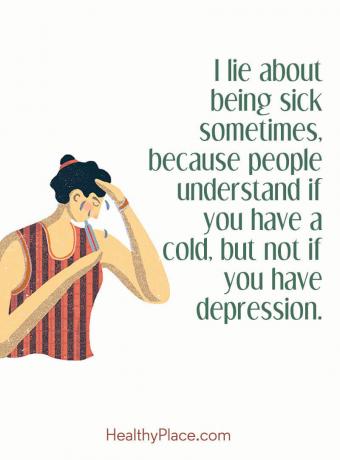 Idézet a mentális egészség stigmájáról - hazudok néha beteg miatt, mert az emberek megértik, ha megfázik, de nem, ha depressziója van.