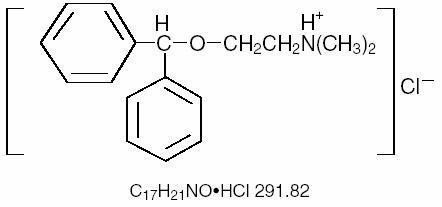 Difenhidramin szerkezeti képlet